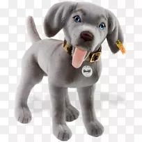 Weimaraner小狗熊玛格丽特Steiff GmbH毛绒玩具-免费扣，精致花瓣