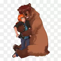 熊抱画夹艺术熊