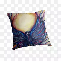 投掷枕头垫紫色长方形枕头