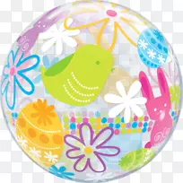 复活节兔子气球复活节彩蛋花气球