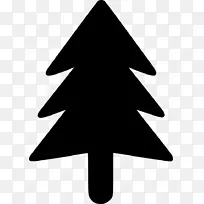 圣诞树黑白剪贴画-圣诞树