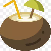 椰汁果汁鸡尾酒电脑图标-果汁