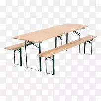 折叠桌，长椅，家具.桌子