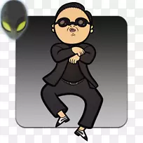 江南区Gangnam风格YouTube卡通动画-YouTube