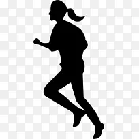 跑步女子慢跑剪贴画