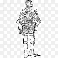 板甲中世纪插图剪辑艺术.盔甲
