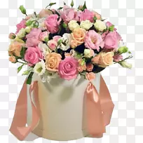 花束花园玫瑰盒百合花