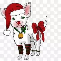 圣诞装饰犬科圣诞老人狗-圣诞老人