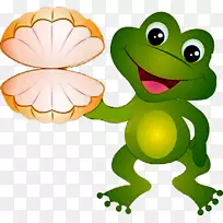 青蛙生日剪贴画-青蛙