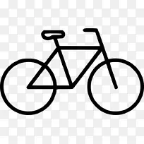 固定齿轮自行车计算机图标.自行车