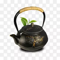 茶壶，绿茶，茶
