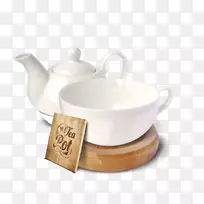 白茶壶茶杯茶