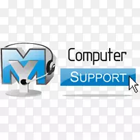 笔记本电脑我的电脑支援电脑维修技师标志-手提电脑