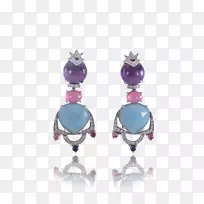 紫水晶耳环珠宝手镯钻石珠宝首饰