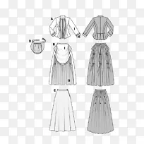 布尔达式缝纫服装式样-连衣裙