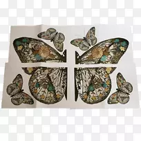 蝴蝶拼贴艺术绿松石摄影技术-蝴蝶