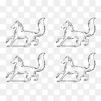 线条艺术绘画拳击手素描