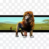 狮子堕落艺术数码艺术-狮子