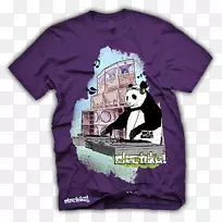 T-恤服装音袖紫色创新-t恤