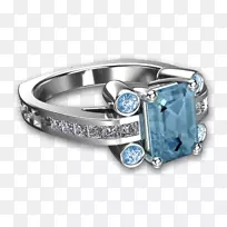 蓝宝石银身珠宝-蓝宝石