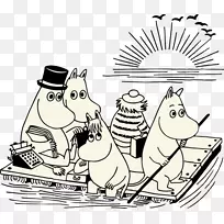 Moomins MoominMamma MoomInrell着色书Snufkin-child