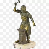 青铜雕塑雕像铁匠锤子
