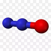 氧化亚氮分子氮化学球棒模型