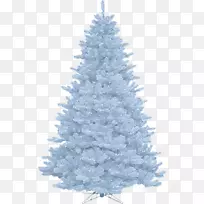 圣诞树装饰剪贴画-圣诞树蓝色