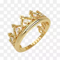 订婚戒指皇冠金刚石立方氧化锆戒指