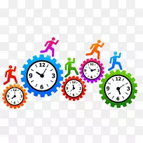 时间管理时间和考勤时钟剪辑艺术钟
