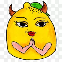 电报贴纸柠檬水果剪贴画