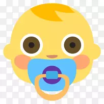 表情符号婴儿贴纸奶嘴-表情符号