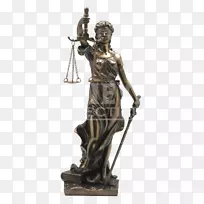 正义女神像铜像