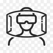 Oculus裂缝虚拟现实耳机电脑图标沉浸