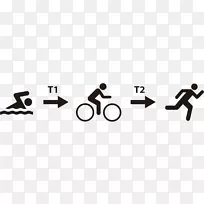 铁人三项自行车、游泳、跑步、运动自行车