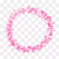 粉红色花环
