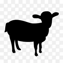 波尔山羊，野山羊，牛，山羊-剪影