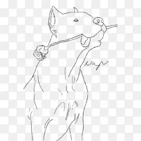 猫科鼠素描-老鼠