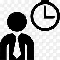 计算机图标-时间和考勤时钟-时钟
