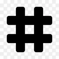 Hashtag计算机图标数字符号