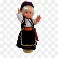 布娃娃民间服饰纪念品丽卡帽雕像-娃娃