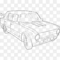 Lada Vaz-2101轿车Avtovaz剪贴画-Car