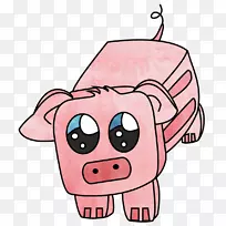 猪我的世界YouTube艺术-猪