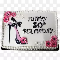 薄片蛋糕生日蛋糕糖霜和糖霜蛋糕装饰-生日