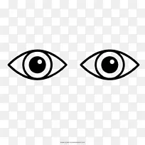 眼画着色书视觉感知听诊器-眼睛