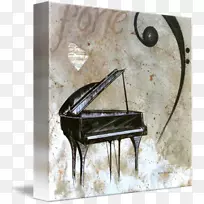 钢琴艺术版画印刷海报-钢琴