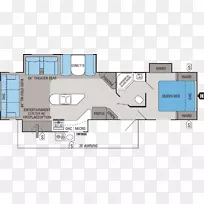 平面图商队Jayco公司露营车-房子