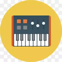 音乐键盘计算机图标声音合成器.键盘