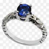 蓝宝石Encinitas海边珠宝戒指-蓝宝石