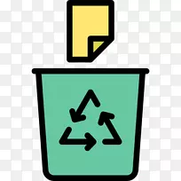 废纸回收符号回收箱废物